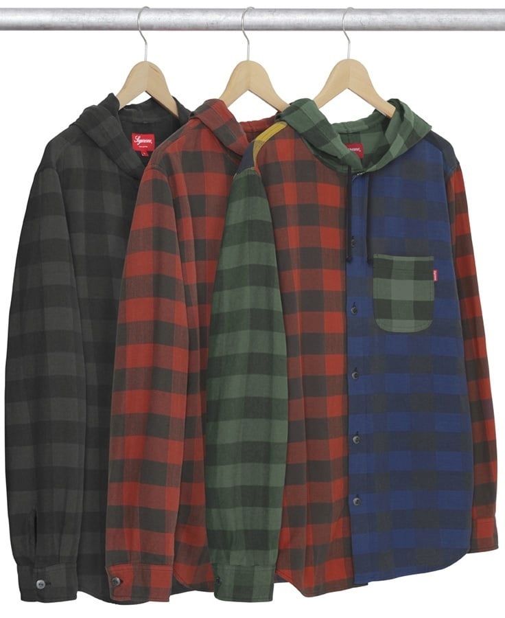 Hooded Buffalo Plaid Flannel Shirt